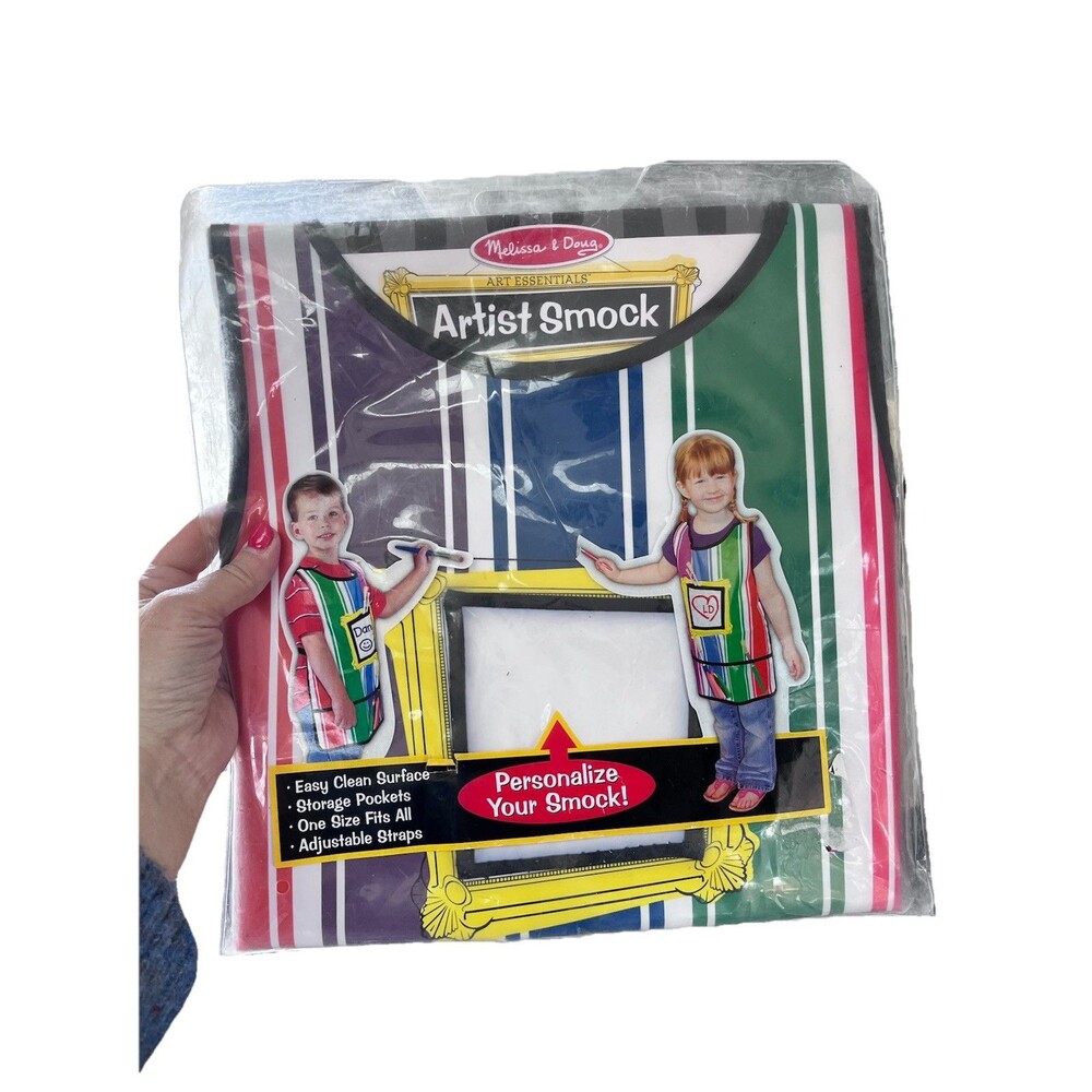 Melissa And Doug Artist Colorful Kids Smock Crafts Painting Paint Supplies New